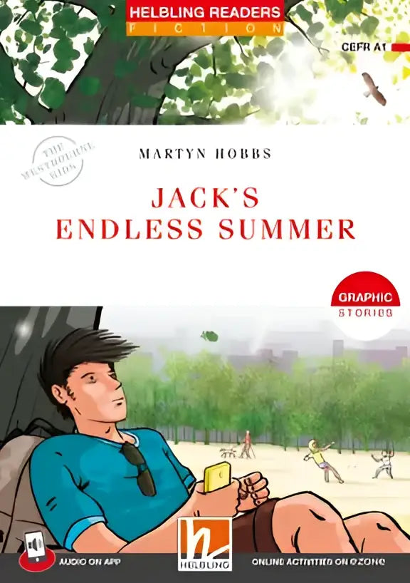 Blauwe graphic novel Jacks Endless Summer door Martyn Hobbs, Helbling Readers