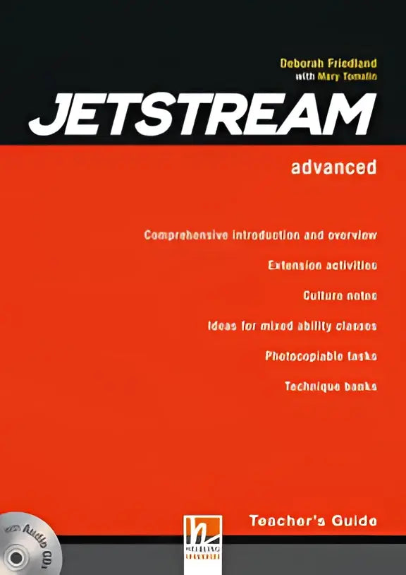 Jetstream Advanced lerarenboek met audio-cd, zwart-rood omslag