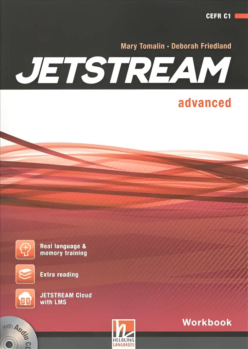 Jetstream Advanced Workbook met e-zone, zwart-wit kaft met rood-oranje golfdesign