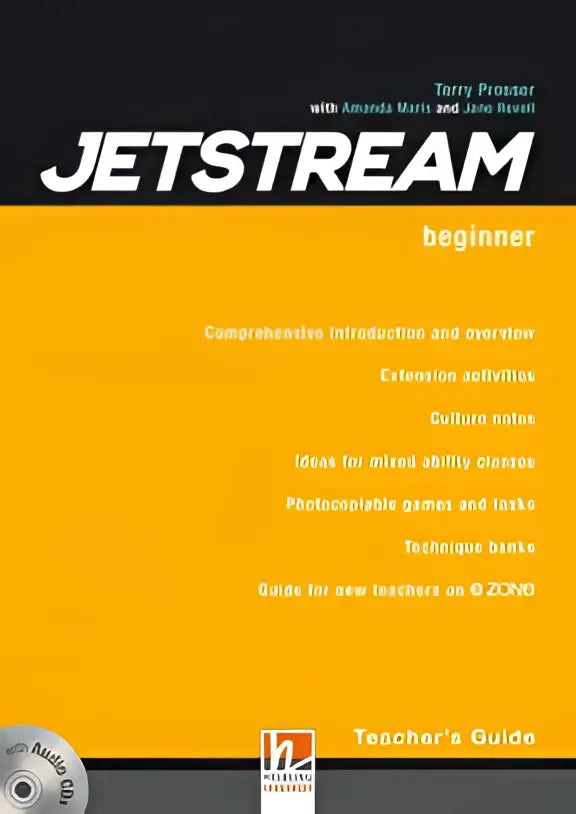 Jetstream beginner docentenboek met oranje cover en zwarte header