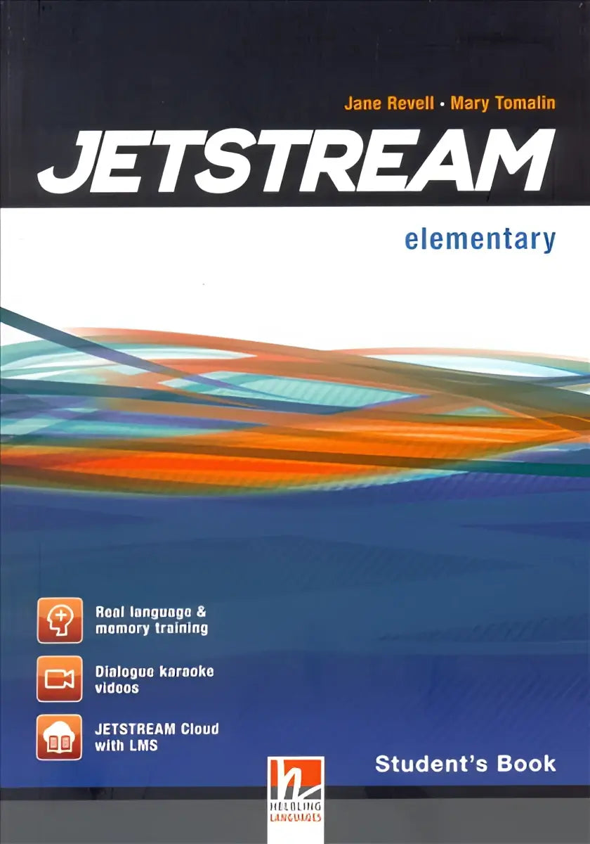 Jetstream elementary student’s book met blauwe en oranje golfdesign