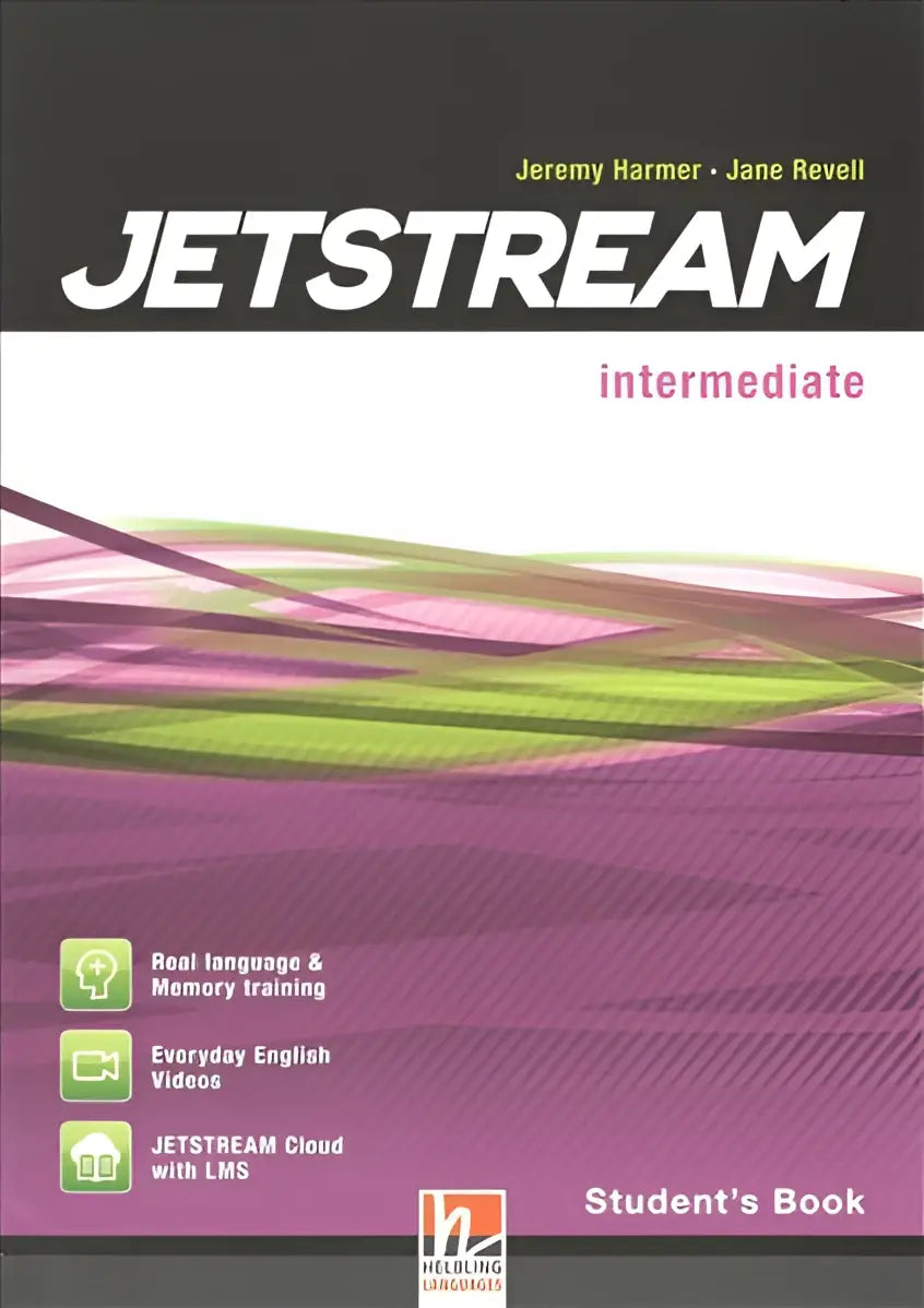 Jetstream Intermediate Student’s Book met e-zone, moderne groene en paarse strepen