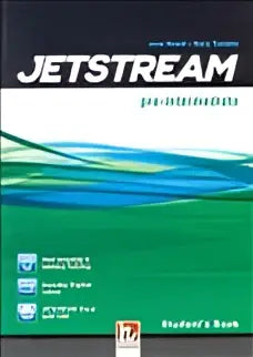 Jetstream pre-intermediate studentsbook met groenblauwe aquareldesign