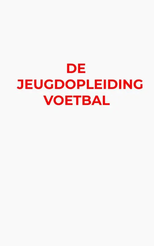 Rode tekst de jeugdopleiding voetbal op witte achtergrond als productjeugdopleiding voetbal afbeelding