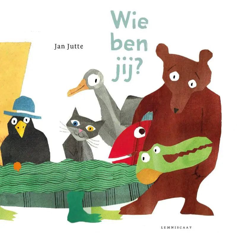 Illustratie van een bruine beer op de omslag van het kinderboek wie ben jij gericht op jonge lezers