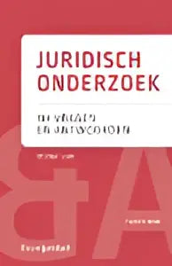 Wit rechthoekig boekcover van juridisch onderzoek met titel en subtitel uitgegeven door koninklijke boom uitgevers