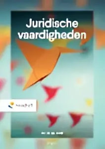 Boek juridische vaardigheden met witte omslag en oranje abstract ontwerp geschikt voor recht algemeen en algemene onderwerpen