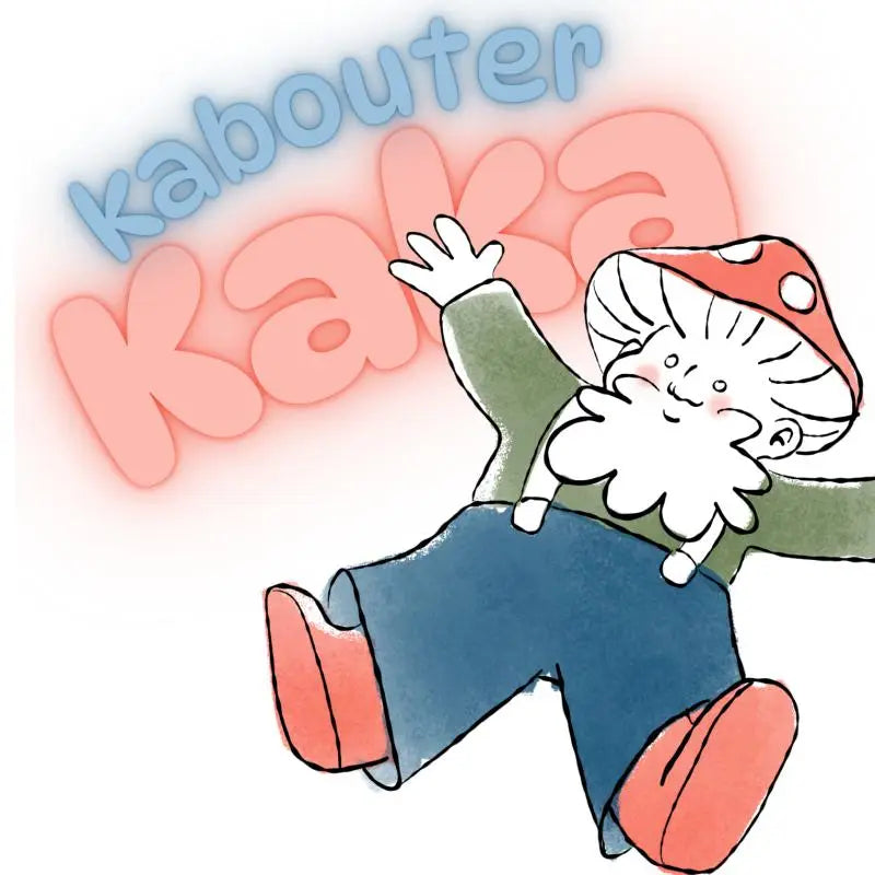 Een vrolijke kabouter kaka cartoon met rode paddenstoelhoed voor jonge lezers