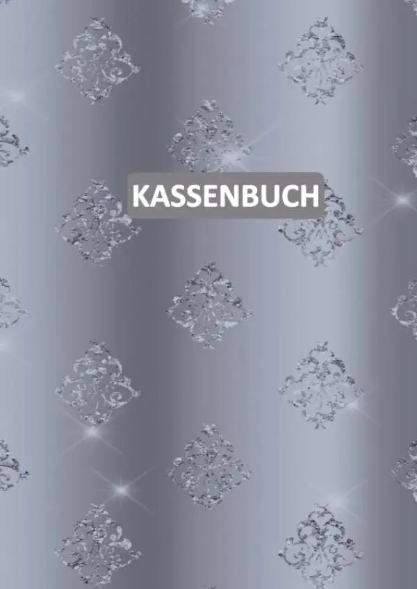 Zilver metalen kassenboek met gegraveerd diamantpatroon voor eenvoudige eingabe von einnahmen und ausgaben