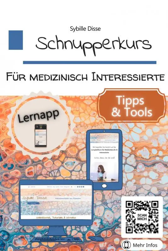 Blauwe digitale tablet met een kennismakingsaanbieding band 01 voor een schnupperkurs over de toekomst des lernens