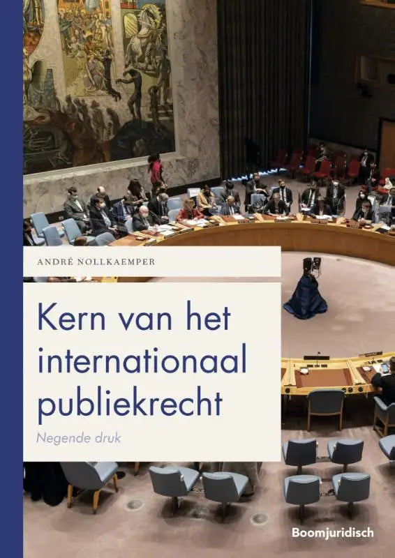 De blauw omslag van kern van het internationaal publiekrecht door andré nollkaemper uitgegeven door koninklijke boom uitgevers