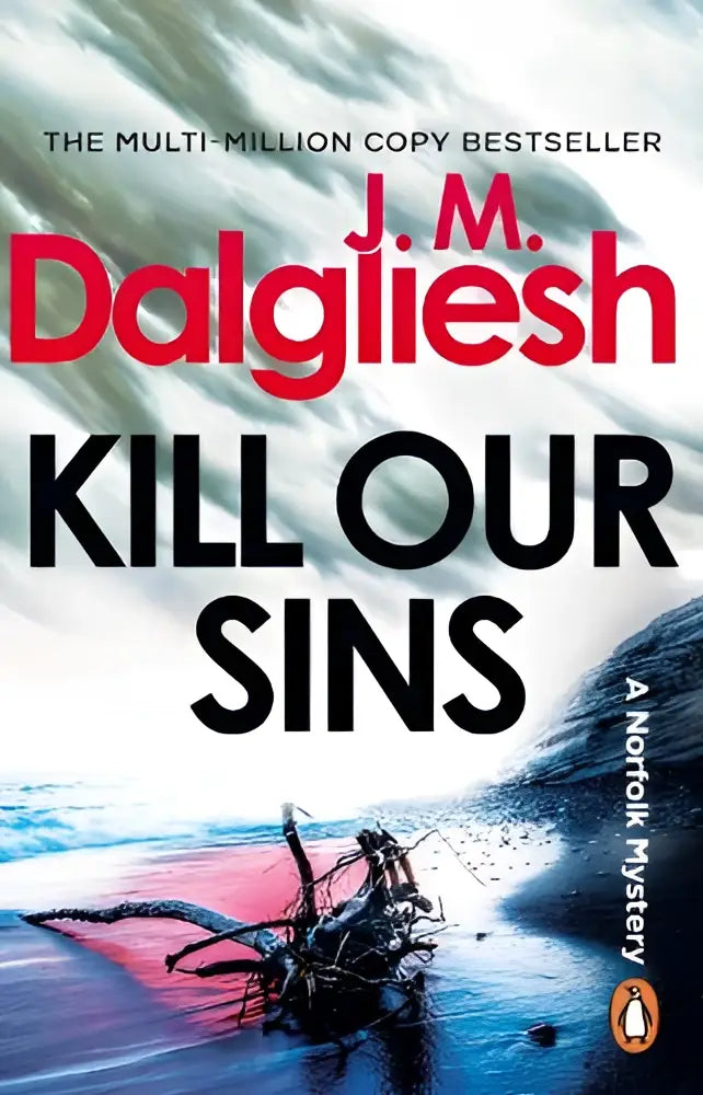 De boekomslag van kill our sins door j.m. toont een thriller met een donkere achtergrond en opvallende titel