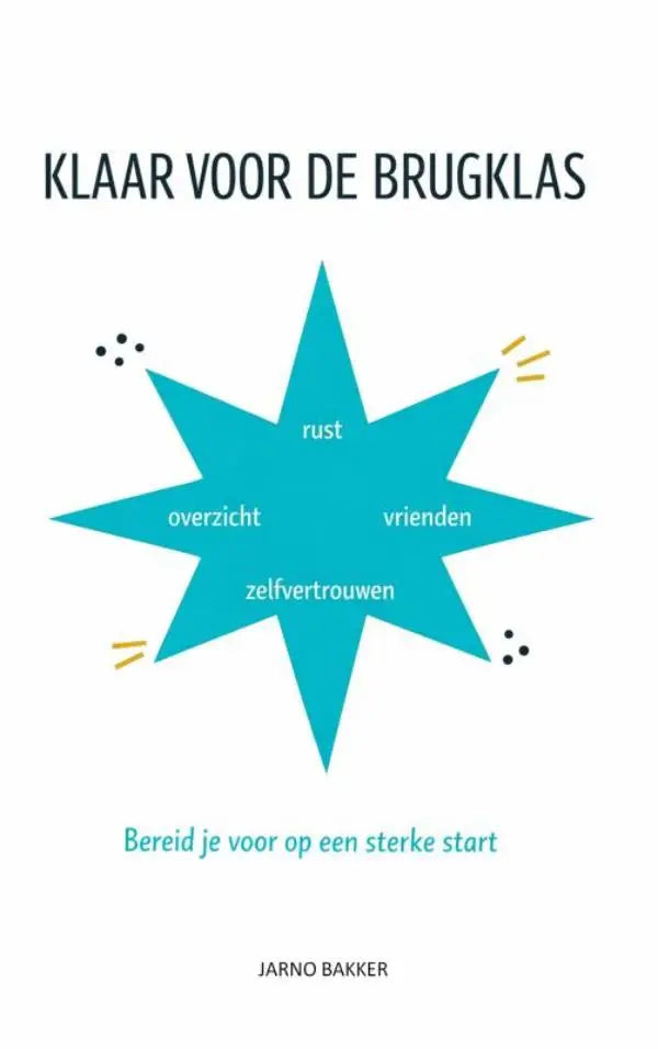 Een teal stervormige grafiek met rust overzicht vrienden zelfvertrouwen voor een sterke start educatieve uitgaven