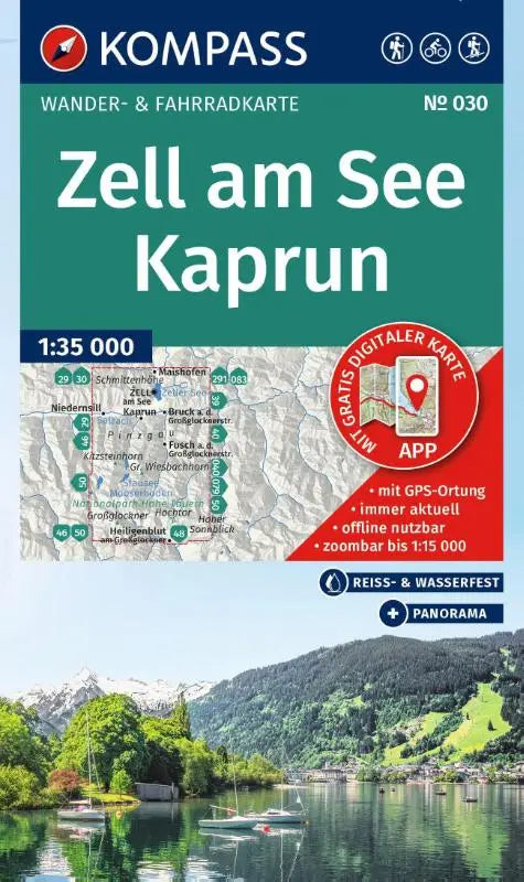 KOMPASS Wanderkarte 030 Zell am See, Kaprun 1:35.000 - Wander- und Fahrradkarte in einem - inklusive Offline-Verwendung in der KOMPASS-App. Wander-& Radwege. Panorama. Skitouren.