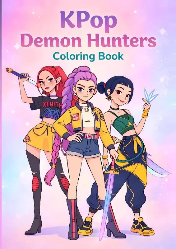 KPop Demon Hunters Coloring Book - An Epic Fantasy Adventure Pages for Kids & Young Adults, 100 Pages of Stunning Idol Warriors, Mythical Creatures & Dark Fantasy Scenes