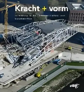 De cover van het boek kracht + vorm toont een wit-grijs architecturaal model van jaap oosterhoff en walter spangenberg