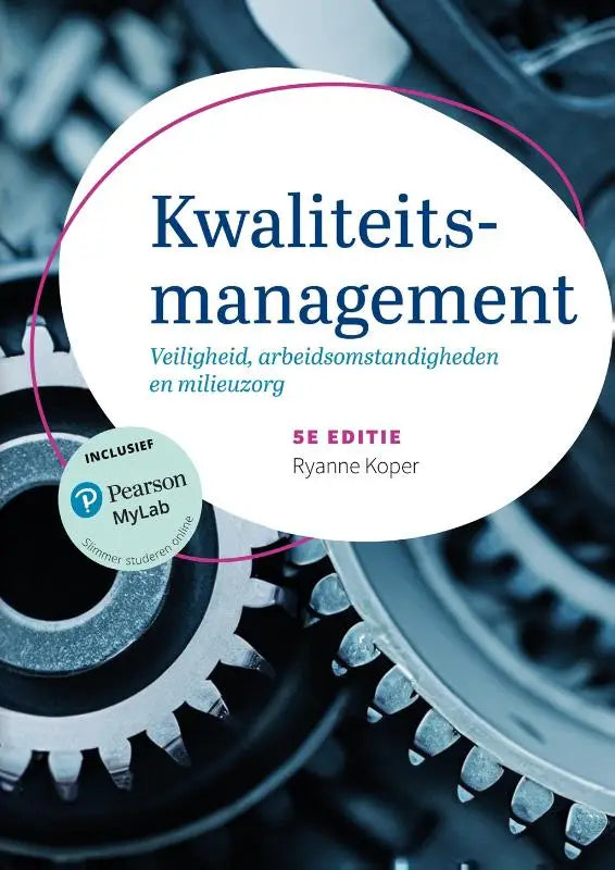 De boekcover van kwaliteitsmanagement 5e editie door ryanne koper voor hoger onderwijs van pearson benelux