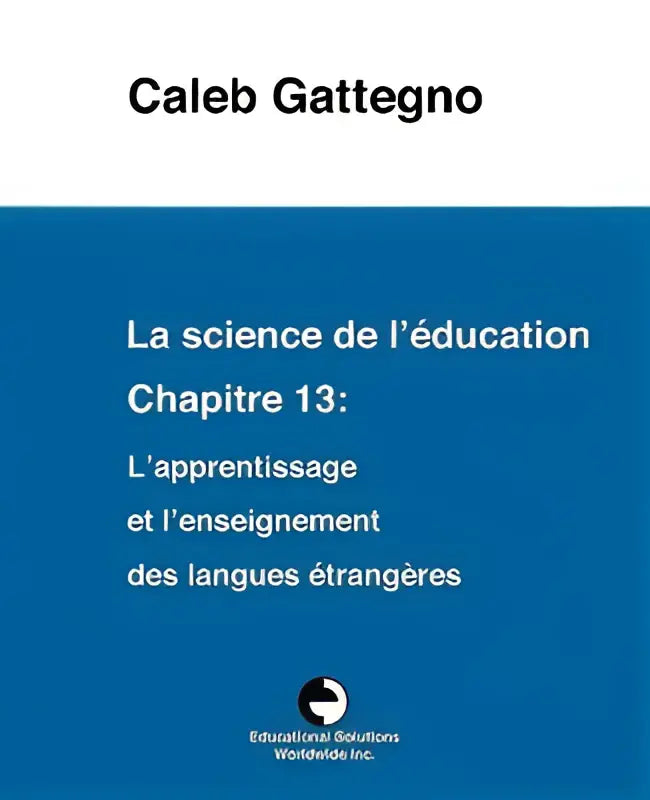 De blauwe boekomslag van la science de l éducation hoofdstuk 13 richt zich op het leren en onderwijzen van langues etrangeres