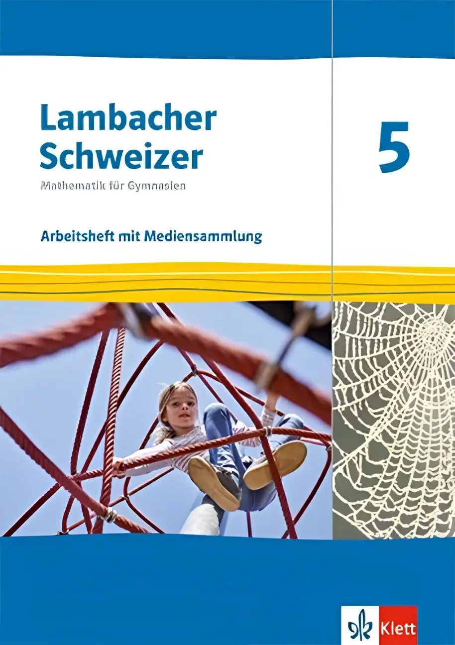 Lambacher schweizer mathematik 5 arbetsheft met mediensammlung met illustratie van kind op rood touwenstructuur