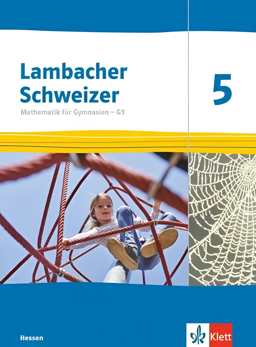 Blauw-wit lambacher schweizer mathematik 5 gymnasium g9 hessen met kind op rode touwen tegen heldere lucht