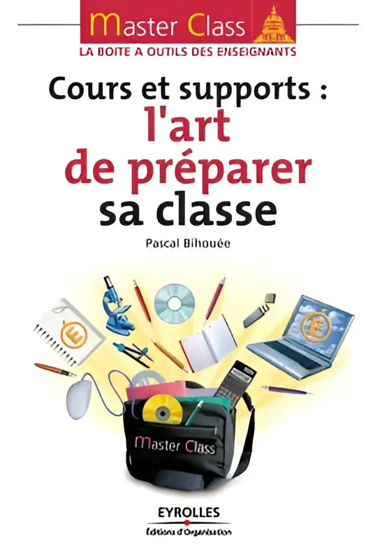 Zwart master class tas gevuld met educatieve benodigdheden voor preparer sa classe lespakket