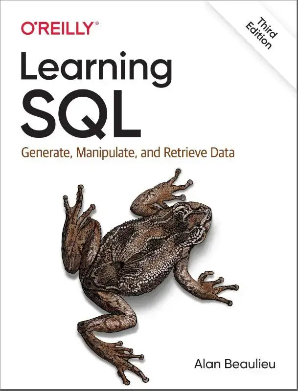 Cover van het boek learning sql derde editie van alan beaulieu gericht op sql en data beheer