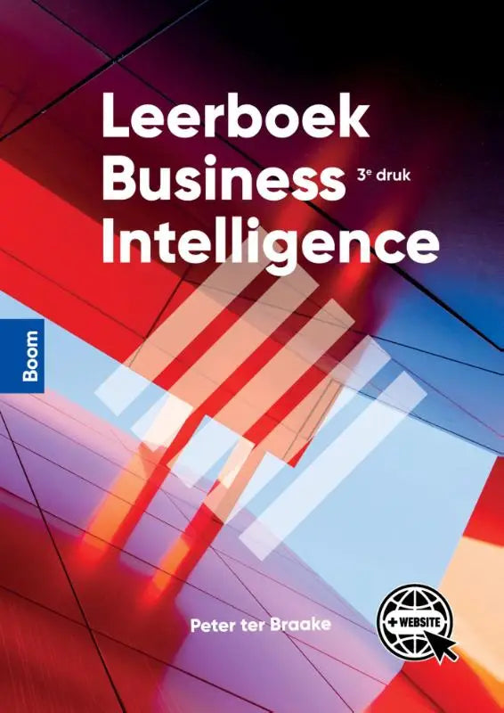 De cover van het leerboek business intelligence 3e editie door peter ter braake, uitgegeven door boom
