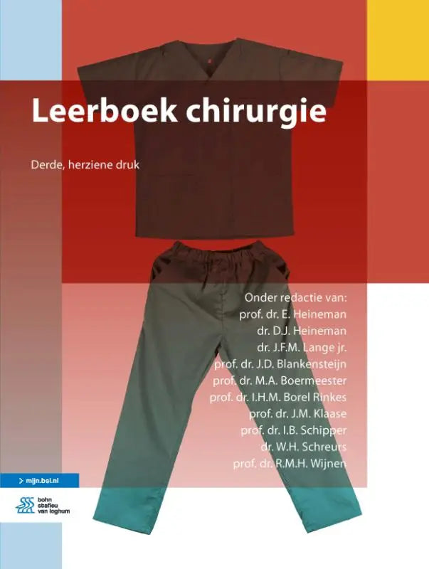 Zwarte chirurgische scrubs met v-hals top en elastische taillebroek met teal manchetten voor leerboek chirurgie bsl media specialistische geneeskunde