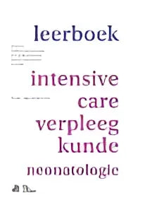 Illustratie van het bsl media leerboek intensive-care-verpleegkunde neonatologie met zwarte minimalistische omslag en witte tekst