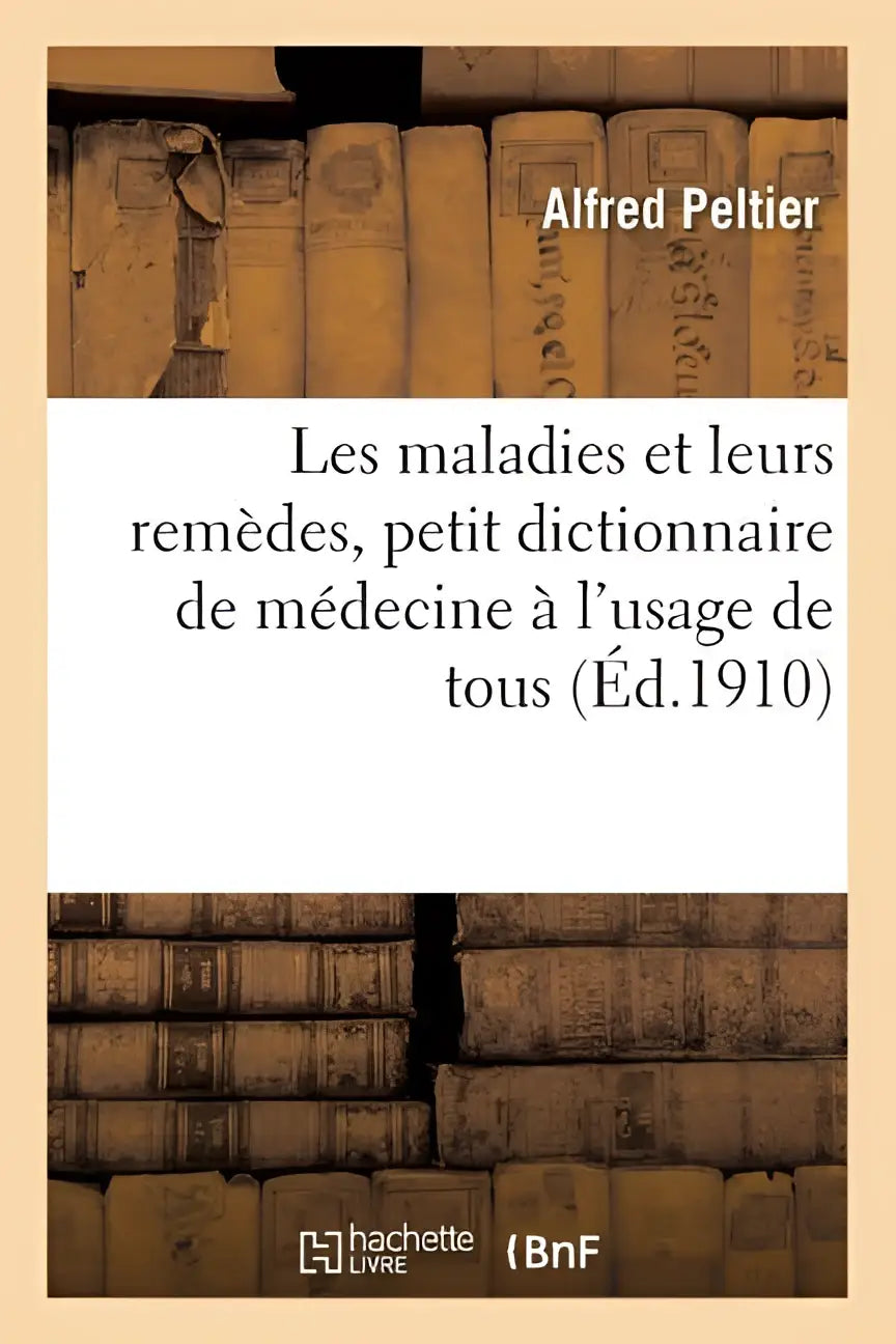 Vintage geel leer gebonden boek les maladies leurs remedes petit dictionnaire door alfred peltier uit 1910