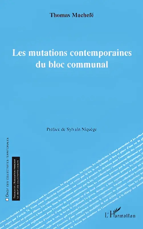 Lichtblauw boekcover les mutations contemporaines du bloc communal door thomas macéfé met diagonaal patroon en uitgeverlogo
