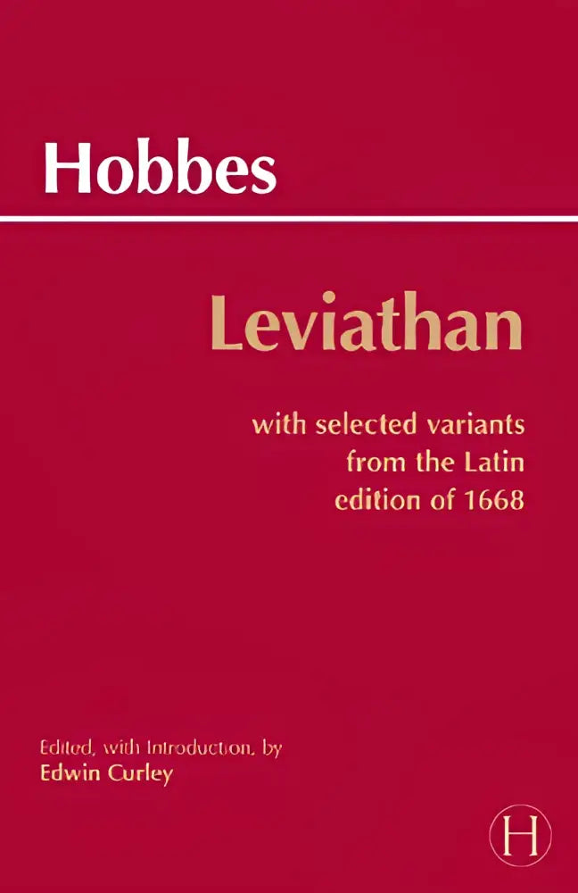 Rood hardcover boek leviathan door thomas hobbes met de latin versie en inleiding door edwin curley