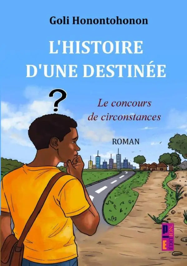 Jongeman met een gele tshirt staat in profiel voor een blauwe lucht in het product l’histoire d’une destinée le concours de circonstances
