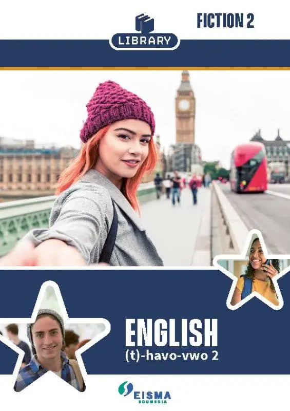 Een jonge vrouw met oranje haar draagt een maroon gebreide beanie en een grijze jas op een brug in Londen