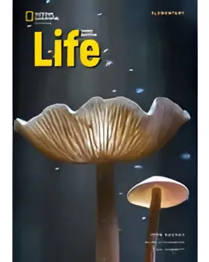 De life 3rd edition elementary boek split a spark platform toont een gloeiende bioluminescente paddestoel op de omslag