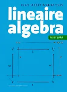 Minimalistische moderne cover van lineaire algebra boek door paul igodt en wim veys met zwarte letters op witte achtergrond