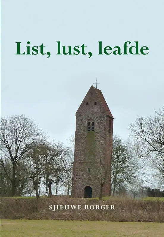 Stone church tower with red tiled roof and arched windows in sjieuwe borger binnen fries from list lust leafde
