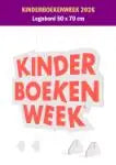 Logobord Kinderboekenweek 2026 - De bestelperiode is verlopen. U kunt nog bestellen maar wordt geleverd uit de reserves. Uitlevering van producten is alleen gegarandeerd indien u besteld heeft tijdens de bestelperiode