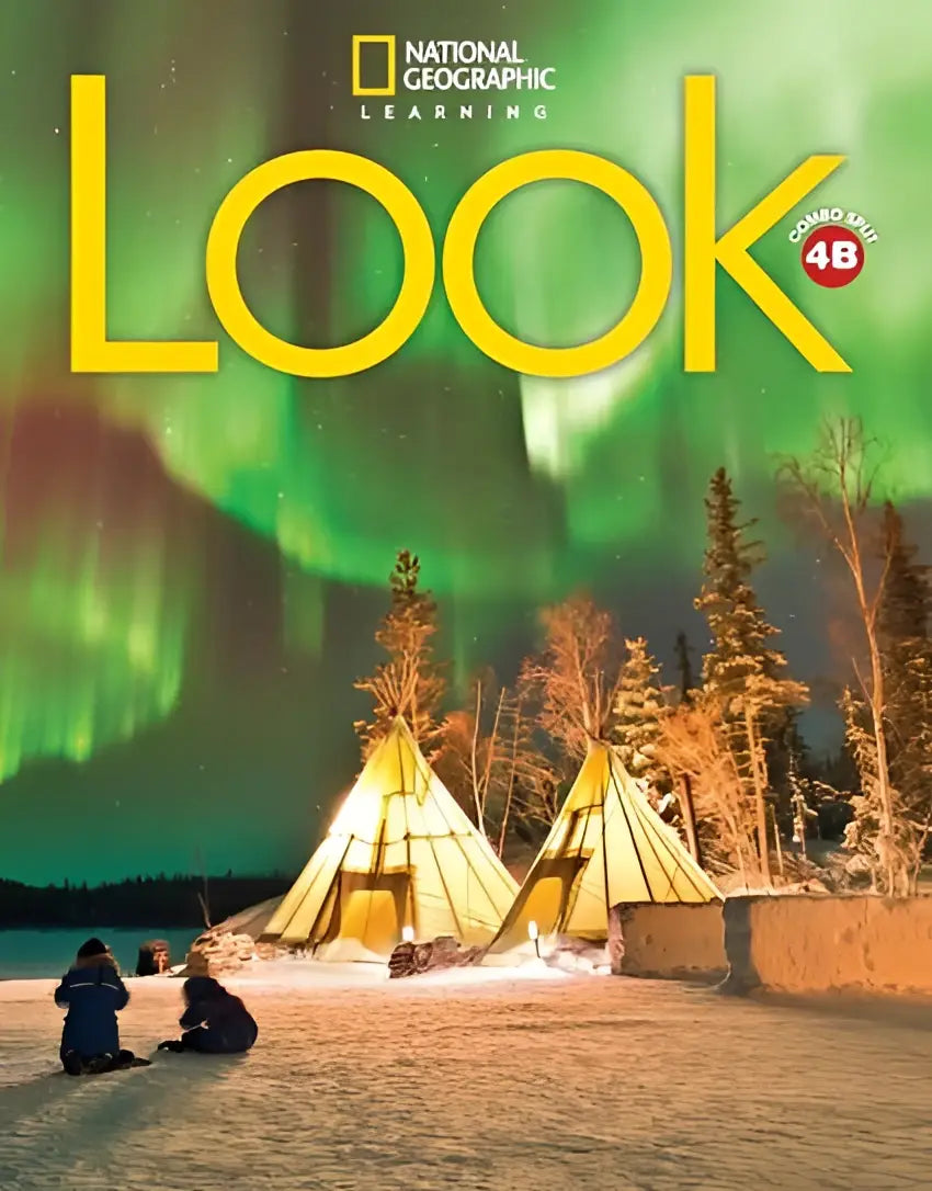 Gele tipi tenten verlicht tegen groene aurora achtergrond in look level 4 combo split b productweergave