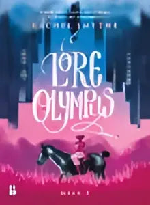 De lore olympus poster toont een levendige roze en blauwe gradient met de tekst there are olympics in witte letters
