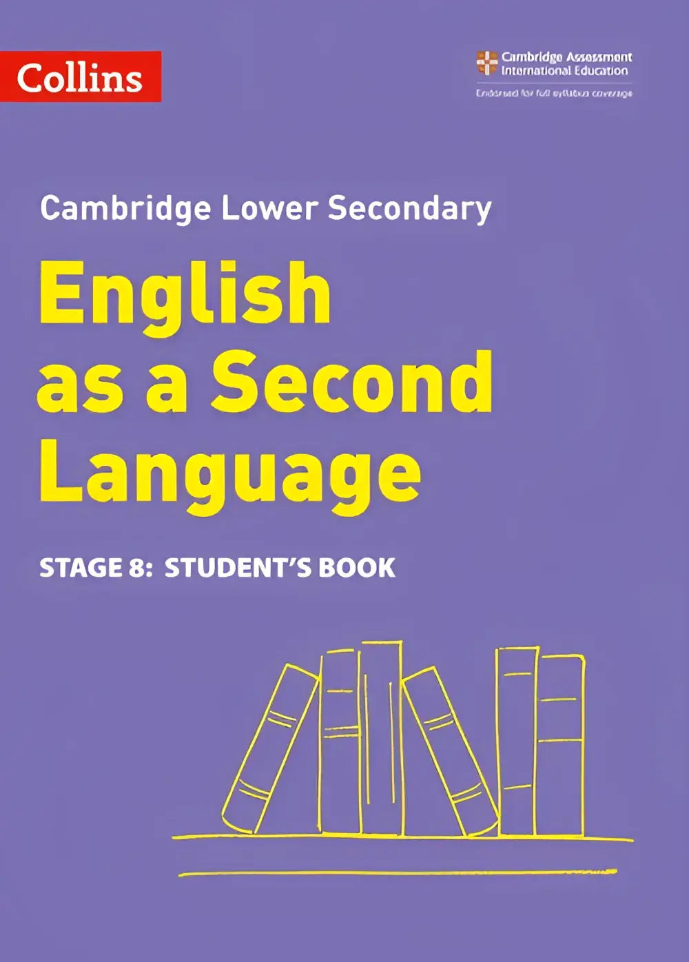 Paars omslagen collins studentensboek cambridge lower secondary tweede taal stage 8 voor engels als tweede taal