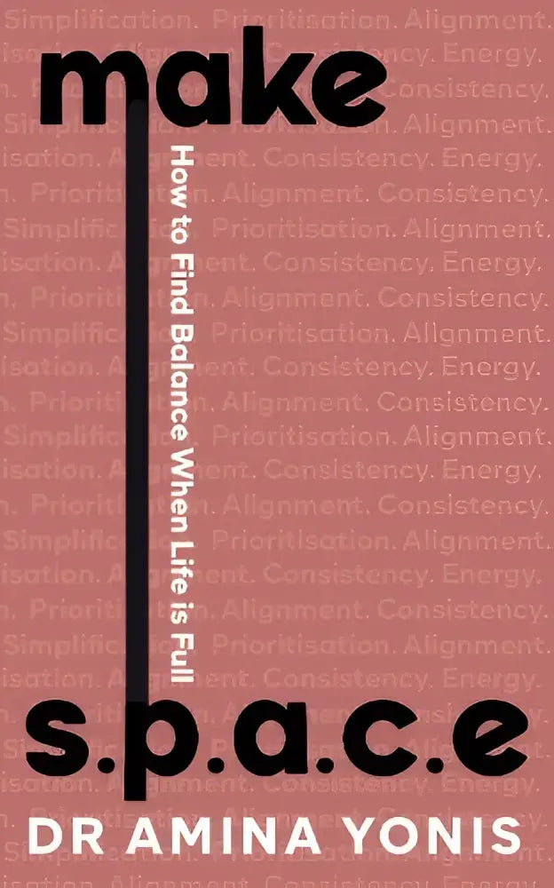 De boekcover van make s.p.a.c.e door dr op zachte roze achtergrond biedt advies over carrières door amina yonis merky books