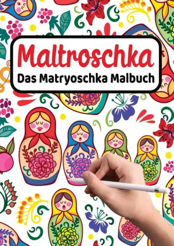 Colorful matryoshka doll-themed coloring book mit ein liebevoll gestaltetes design für kinder und entspannung