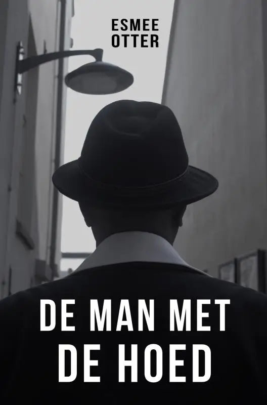Een zwarte vilten fedora hoed gedragen door een man in silhouet in het product de man met de hoed