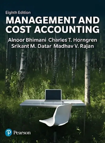 De boekcover van management and cost accounting achtste editie door alnoor bhimani en charles t in een pakket met mylab accounting
