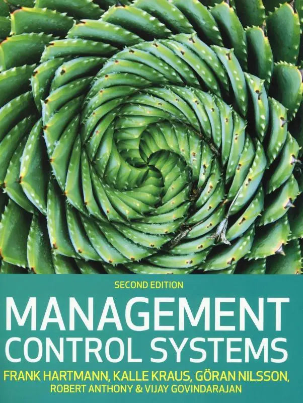 De boekcover van management control systems 2e toont een levendig groene, spiraalvormige succulent met witgestippelde bladeren