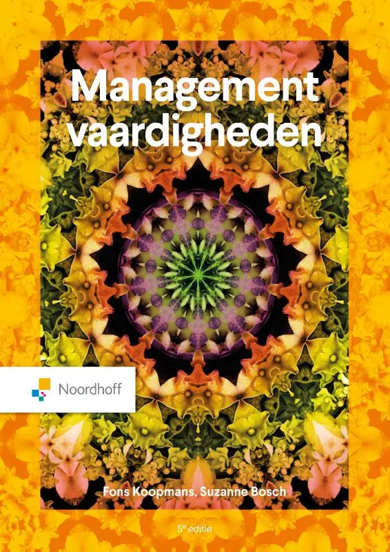 Vibrante oranje en groene mandala boekomslag voor managementvaardigheden door fons koopmans en suzanne bosch management algemeen