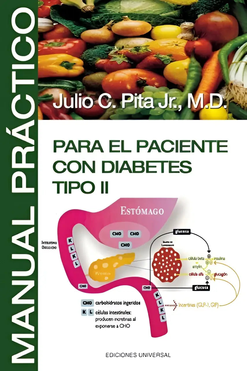 De cover van een medische handleiding manual práctico para el paciente con diabetes tipo ii van julio c. over diabetes tipo ii