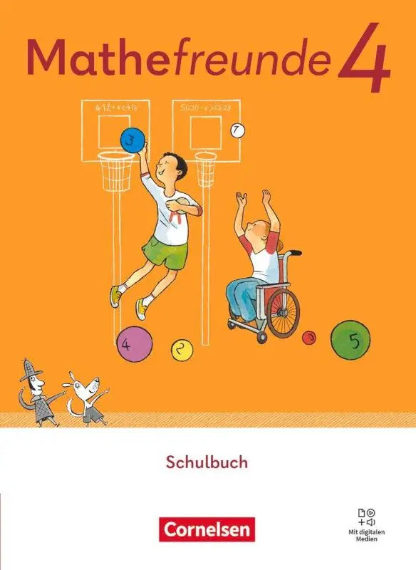 Oranje mathefreunde 4 wiskundeboek algemene ausgabe leihmaterial mit digitalen media met illustraties van spelende kinderen