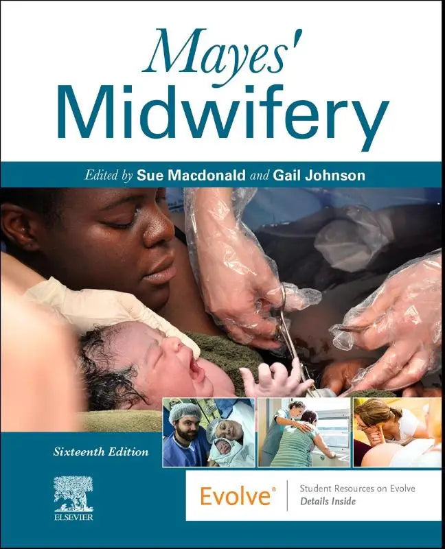 Cover of the sixteenth edition textbook mayes midwifery core text for students edited by sue macdonald and gail johnson